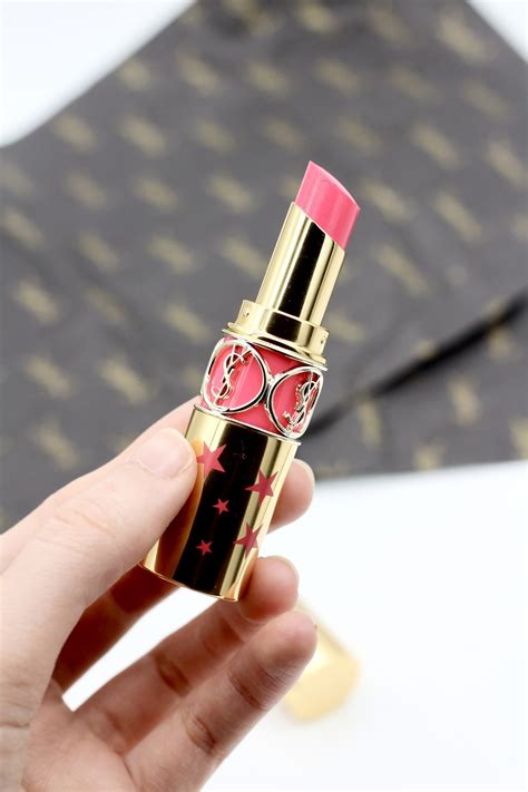 ysl rouge volupte shine corail in touch review|YSL rouge oil in stick.